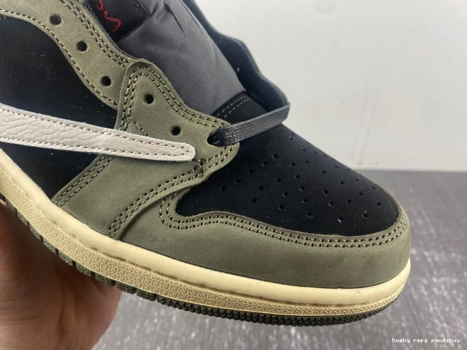 Rep Husky 'BLACK X DM7866-002 SCOTT LOW OG AIR 1 SP OLIVE' TRAVIS JORDAN 0708